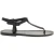 Sandalias en cuero negro hecha a mano en Italia