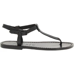 Sandali infradito fatti a mano in pelle nera