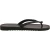 Tongs homme en cuir noir avec semelle en caoutchouc épais