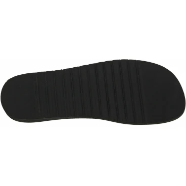Herren-Sandalen mit schwarz Leder-Reimen mit dicker Gummisohle