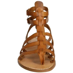 Flat gladiator sandals for women Handmade in Italy in cuir leather