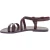 Damen Riemchen-Sandalen aus Pflaume Leder in Italien von Handgefertigt