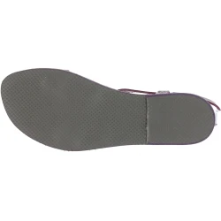 Sandalias mujer de cuero violeta hecho a mano