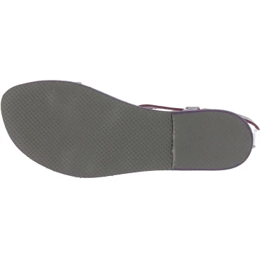 Women's violet leather sandals handmade in Italy