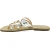 Nu-pieds femme en cuir argent fait main