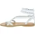 Hand gefertigte italienische Gladiator-Sandalen aus weißem Leder