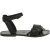 Schwarze Damen Sandalen in Italien von Handgefertigt aus echtem Leder