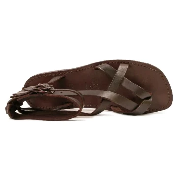Sandali gladiatore uomo in pelle color Testa di Moro