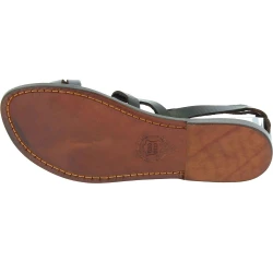 Sandales pour femme en cuir travaillé à main marron
