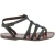 Dunkelbraune Damen-Sandalen im Gladiator-Stil aus Leder in Italien von Handgefertigt