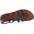Sandales spartiates pour femme en cuir marron foncé