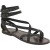 Hecho a mano en Italia sandalias esclavo en cuero negro