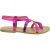 Damen-Riemchen-Sandalen mit fuchsie Laminierung in Italien von Hand gefertigt
