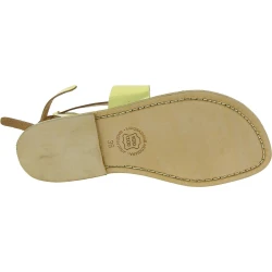 Damen-Sandalen aus golden Leder in Italien von Handgefertigt