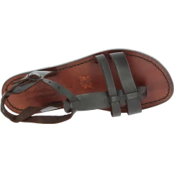 Sandali gladiatore da donna in pelle Testa di moro