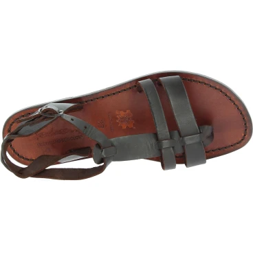 Sandales spartiate pour femme en cuir Tête de maure
