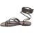 Womens strappy leather sandals Handmade in Italy in dark brown cuir