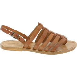 Riemchensandalen für Damen in Naturlederfarbe
