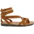 Sandalias gladiador de cuero marron con suela de goma gruesa