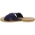 Ciabatte donna in pelle nabuk blu fatte a mano