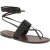 Sandales spartiates en cuir marron pour femme