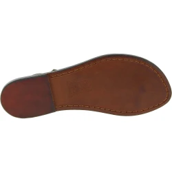 Sandales spartiates en cuir marron pour femme