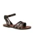 Damen-Sandalen im Franziskaner-Stil aus braunem Leder in Italien von Hand gefertigt