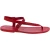 Handmade red leather thong sandals for men
