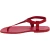 Handmade red leather thong sandals for men