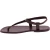 Handmade purple leather thong sandals for men
