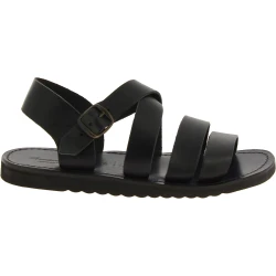 Handmade in Italy men's sandals in black leather