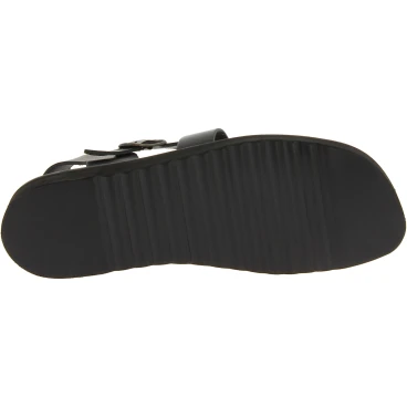 Sandalias hombre en cuero negro hechos a mano en Italia