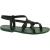 Women's italian green leather sandals handmade