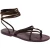 Damen Riemchen-Sandalen im Plaumefarbene Leder in Italien von Handgefertigt