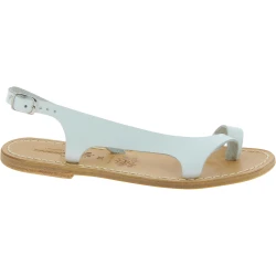 Riemchen-Sandalen für Damen aus Weiße Leder in Italien von Handgefertigt