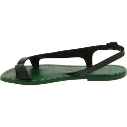 Sandales cuir artisanales pour femme couleur vert