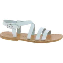 Handmade in Italy Franciscan men's sandals in white leather