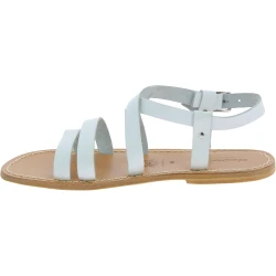 Franziskaner-Sandalen für Männer aus Weiße Leder in Italien von Handgefertigt
