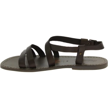 Sandali uomo in pelle color fango fatti a mano in Italia