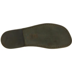Men's mud color leather Franciscan sandals Handmade in Italy