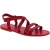 Sandalias romanas de cuero rojo hechos a mano