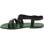 Men's green leather sandals Handmade in Italy