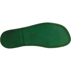 Tong en cuir vert pour homme fait à la main en Italie