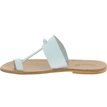 Sandals tong cuir blanc pour homme fait à la main en Italie