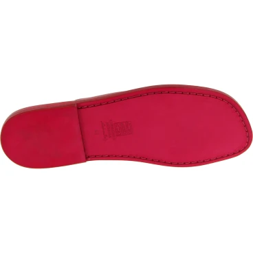 Zapatillas de cuero rojo para hombre hecho a mano en Italia