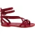 Sandali gladiatore donna in pelle rossa fatti a mano