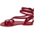 Sandali gladiatore donna in pelle rossa fatti a mano