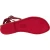 Sandalias de tiras de cuero rojo para mujeres hechos a mano