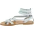 Herren-Sandalen im Gladiator-Stil aus weisse Leder in Italien Handgemacht