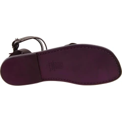 Sandalias gladiadoras romanas hombre en piel violeta hechos a mano